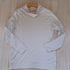 NorthCrest Classic Oversized Shawl Collar Pullover Sweater Beige Neutral Knit
